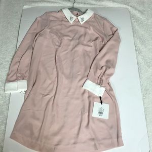 Elegant Pink Long Sleeve Dress